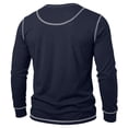 thumbnail image 5 of Fnnxeal Mens T-Shirts Casual Crew Neck Fall Winter Fashion Long Sleeve Dark Blue Shirts for Men Size M, 5 of 7