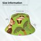 thumbnail image 3 of Fotbe Monkeys Swinging from Palms Sombrero Tipo Pescador con Estampado – Sombrero de Sol de Algodón de Moda para Playa, Golf, Pesca, 3 of 6