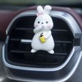 thumbnail image 4 of 2 Pcs Resin Cartoon Home  Decoration Rabbit Aroma Vent Clip Car Interior Accessories Aromatherapy Stone Perfume Diffusion Air Freshener Ornament 2PCS A, 4 of 8