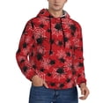 thumbnail image 2 of Kdxio A Web With A Spider 1 Print Mens Casual Hooded Collar Drawstring Hoodies Pullover Sweatshirts Casual Long Sleeve Shirts-3X-Large, 2 of 7