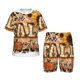 thumbnail image 1 of Fotbe I Love Fall Most Of All Pijama Estampada de 2 Piezas para Niños – Ropa de Dormir de Manga Corta Cómoda para Niños y Niñas, Camiseta y Shorts de Algodón-Medium, 1 of 6