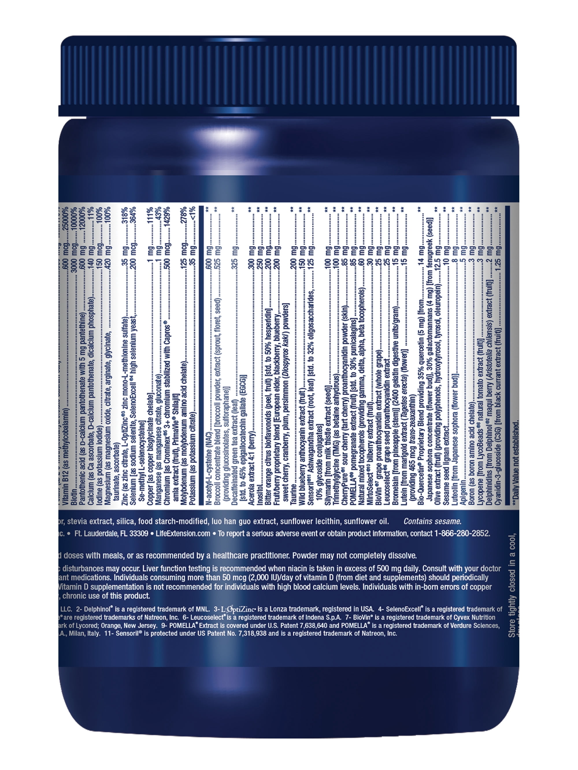 Life Extension Mix Powder, high-potency, advanced vitamin, mineral, fruit and vegetable formula, vitamin B, C, D, E, magnesium, for whole-body health, healthy aging, gluten-free, 12.70 oz.