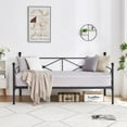thumbnail image 2 of VECELO Contemporary Metal Daybed Frame With Under-bed Storage Sofa Bed, Twin Size, Black, 2 of 8