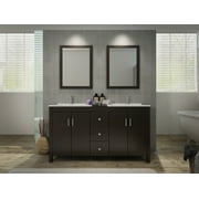 ARIEL HANSON 60 IN. DOUBLE SINK VANITY SET IN ESPRESSO