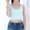 Blue, variant on Girl's Elastic Cotton Sponge Pad Training Bra Tank Top for Development Period