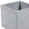 thumbnail image 5 of DecMode Fiber Contemporary Clay Planter, Grey, Set of 2, 5 of 9