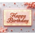 thumbnail image 4 of Pink Balloon Happy Birthday Banner Floral Design Pastel Color Birthday Decor for Kids Party Celebration Event, 4 of 7
