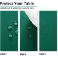 thumbnail image 4 of Hiasan Christmas Emerlad Green Tablecloth for Rectangle Tables - Waterproof Washable Oblong Table Cloth for Dining Kitchen and Outdoor Use, 54 x 80 Inch, 4 of 7