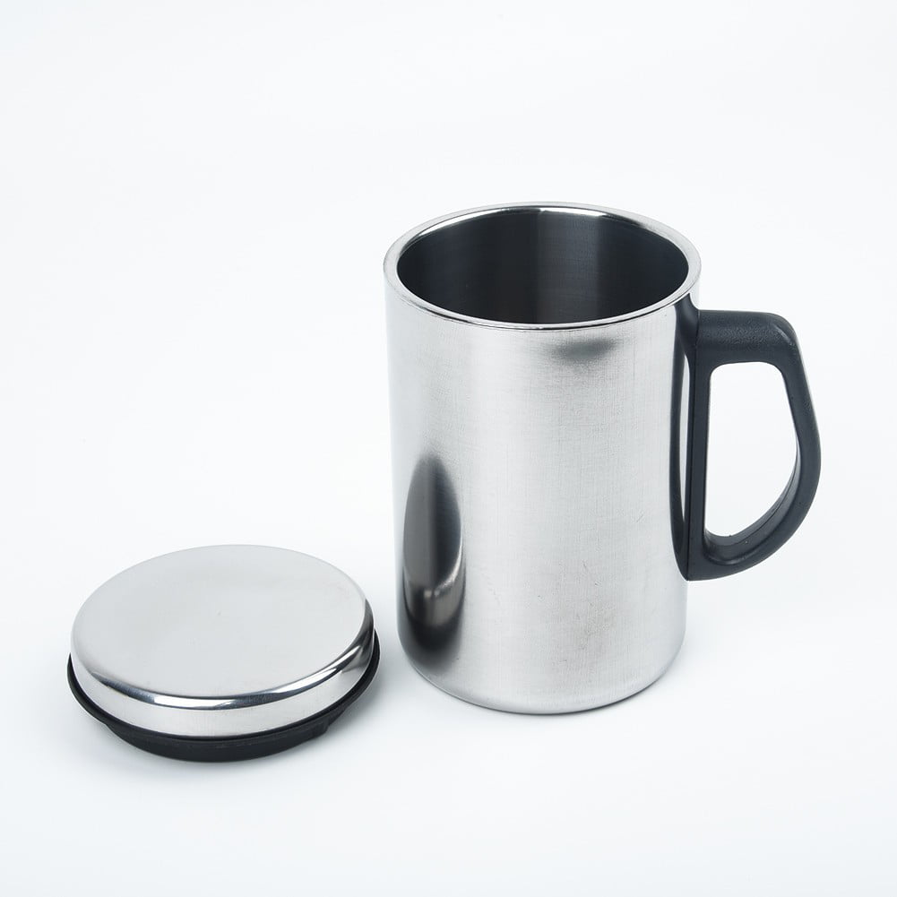 Henmomu Coffee Mug, Stainless Steel Matte Texture Insulated Mug Spill Proof  Portable For Car