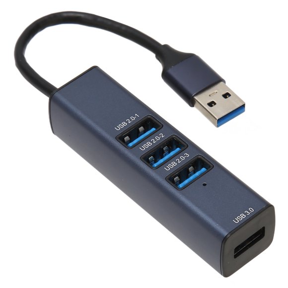 Concentrador USB de 4 puertos, 5 Gbps, adaptador multipuerto USB intercambiable en caliente con ranura para almacenamiento para portátil, PC, unidad flash, Xbox, PS4 y PS5.