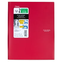 Five Star 2-Pocket Stay-Put Plastic Folder, Red (72109)