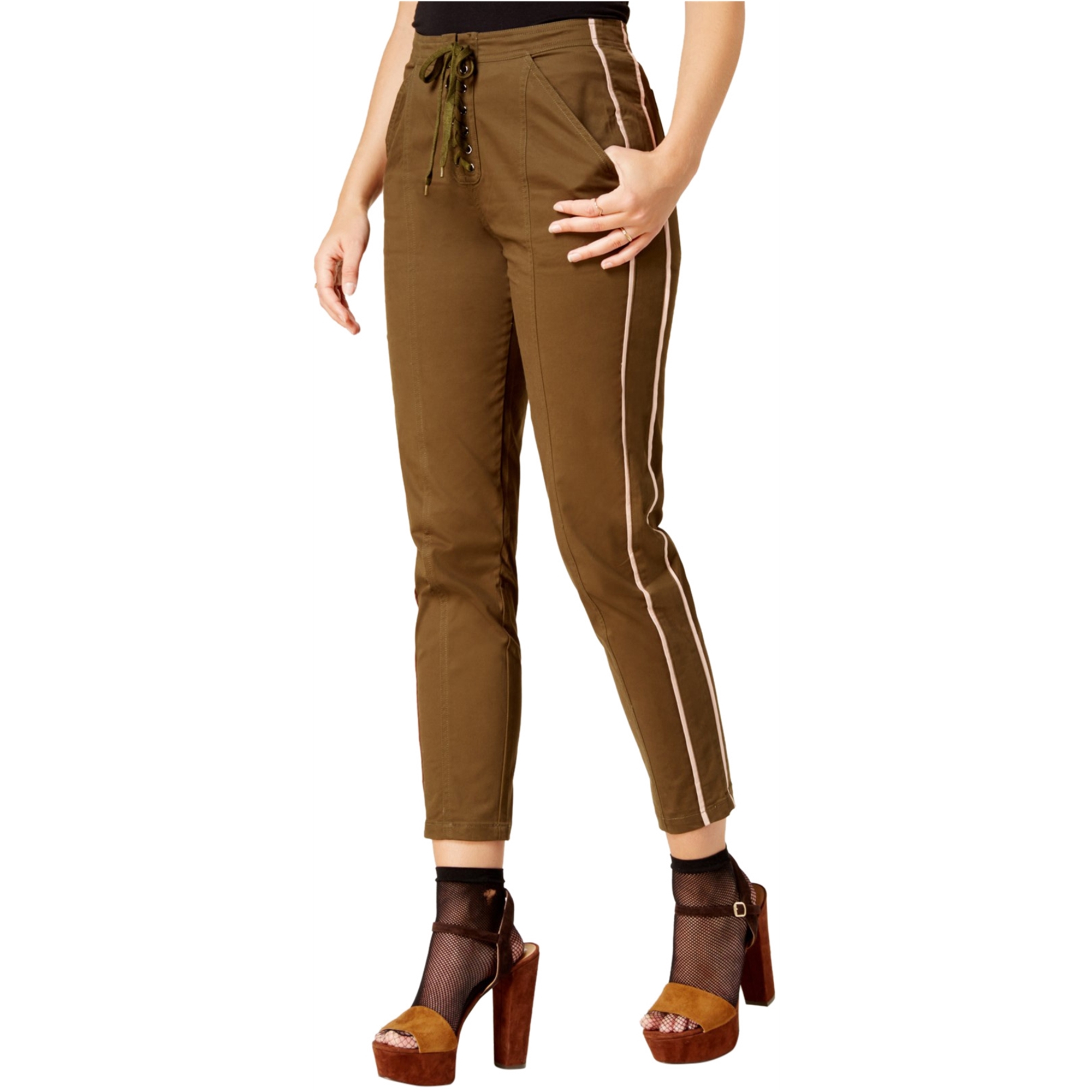green skinny cargo pants womens
