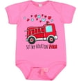 thumbnail image 3 of Inktastic Set My Heart on Fire Valentine Fire Truck with Hearts Boys or Girls Baby Bodysuit, 3 of 5