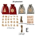 thumbnail image 2 of Advancent 24 piezas bolsas de calendario de Navidad DIY dulces aperitivos almacenamiento de regalo decoración del hogar de vacaciones con pegatinas Clips Kits de decoración para fiestas mi Advancent HA010040-05B, 2 of 6