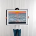 thumbnail image 3 of Sunset Spotlight - New Smyrna Beach Florida Photography Sunset Beach Bicycle Seascape Silhouette Coastal Waves Black Framed Wall Art Print 24 x 36 inches, 3 of 8