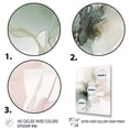 thumbnail image 3 of Designart "Green And Cream Essence Of Modernity I" Abstract Wall Decor, 3 of 5