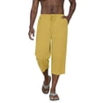 thumbnail image 1 of Pantalones Casuales Ligeros de Ajuste Suelto para Hombres, Cintura Elástica de Color Sólido Transpirable para Primavera Verano, 1 of 8