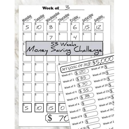 53 Weeks Money Saving Challenge: Weekly Savings Tracker as You Save Throughout the Year a Simple Tracker You Can Use to Motivate Yourself to Save Mone