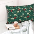 thumbnail image 4 of KLL Green Background With Ho Pillow Covers Envelope Closure,Super Soft and Cozy Fuzzy Fleece Pillow Case Cover 16"x24", 4 of 5