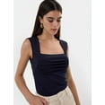 thumbnail image 5 of Ruched Square-Neck Blouse, 5 of 8