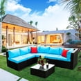thumbnail image 2 of Lightweight PE Rattan Sectional Set / Easy to Reposition for Outdoor Entertaining, 2 of 7