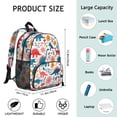 thumbnail image 6 of Cute Dinosaur Pattern Backpack Backpack for School,Cute School Bag,Schoolbag with Adjustable Shoulder Straps & Padded Back,13.8"x11.4"x6", 6 of 6