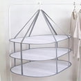 thumbnail image 5 of Drying Rack,Clothes Drying Basket 24'' Folding Hanging Dry Net Mesh Dryer,Breathable Mesh Storage Basket for Clothes Drying Household, 5 of 6