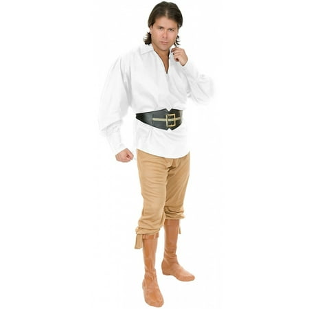Unisex Pirate Shirt Adult Costume White - X-Large