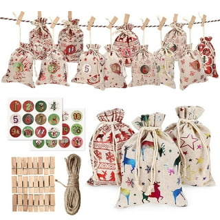 24Pcs 6x4in Small Drawstring Bags Mini Gift Bags - Burlap Bags with  Drawstring Gift Bags Small Size Drawstring Christmas Gift Bags Medium Size  - Jute