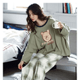 thumbnail image 4 of Pijama de mujer de primavera y otoño de manga larga, traje de otoño e invierno, traje de dos piezas, 4 of 4