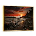 thumbnail image 2 of Designart "Seashore Intense Skyline" Nautical & Beach Floater Framed Canvas Wall Art, 2 of 7