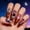 B, variant on ONLYEOR Ghost Castle Press On Nails, Removable Wearable Nail Tips with Spooky Print, Party & Festival Fashion Accessory