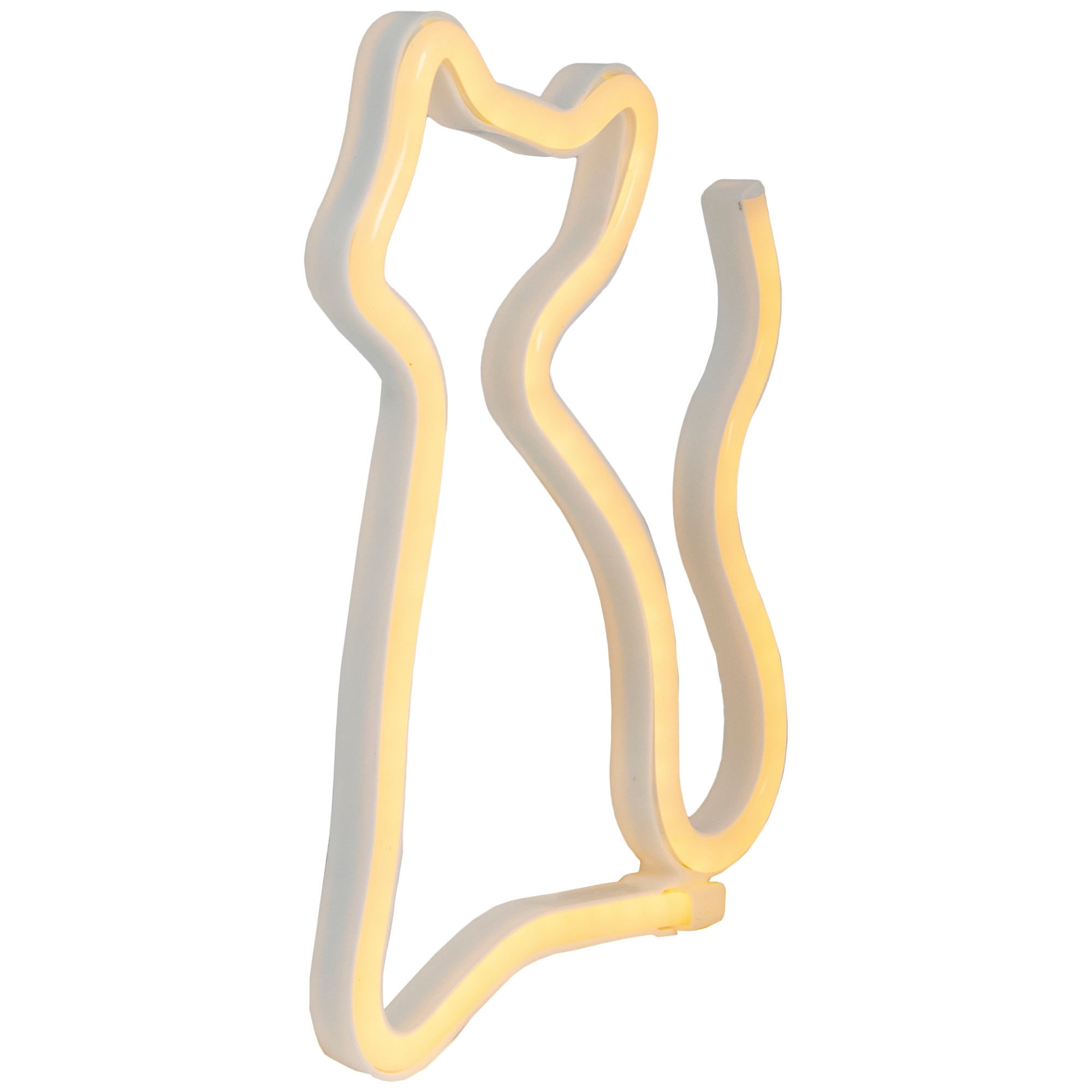 9" White Cat LED Neon Style Sign