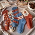 thumbnail image 7 of 5 Pairs Women's Vintage Wool Socks, Super Cozy Thick Winter Hiking Crew Socks, 7 of 7
