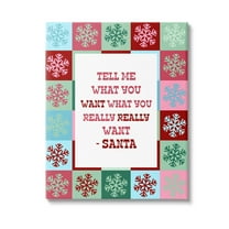 Stupell Industries Funny Santa What You Want Holiday Painting Gallery Wrapped Canvas Art Print Wall Art, 16 x 20