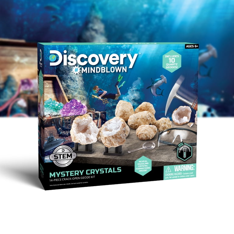 Discovery #Mindblown Geode Crystal Excavation Kit, 14-Piece Set photo 6