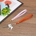 thumbnail image 5 of Uxcell PU Leather Keychain, 2 Pack Key Holder Keyring Strap with Metal Silver Key Ring Lock for Wallet Purse, Pink, 5 of 6