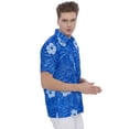thumbnail image 5 of HAPPY BAY Men's Hawaiian Shirt Fashion Button Down Short Sleeves Holidays Aloha Party Casual Tops Summer Beaches Shirts for Men S Blue Floral, 5 of 6