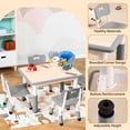 thumbnail image 4 of 5PCS Height Adjustable Kids Table Chair Set,Toddler Table 4 Chair Set with Graffiti Tabletop,Children Multi-Activity Table,for Classrooms,Daycares, 4 of 7