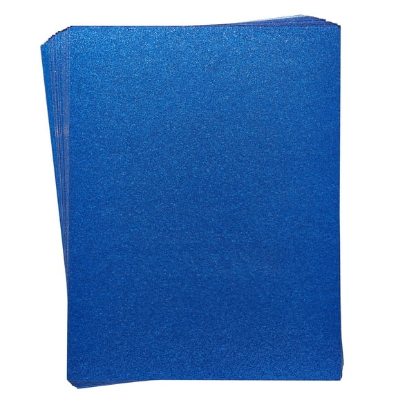 30 Sheets Royal Blue Glitter Cardstock Paper for DIY Crafts, Card Making, Invitations, Double-Sided, 300gsm (8.5 x 11 In)