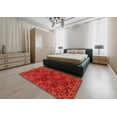 thumbnail image 5 of Ahgly Company Machine Washable Indoor Rectangle Abstract Red Area Rugs, 7' x 9', 5 of 7