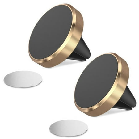 2 Pack Magnetic Car Mount Air Vent Metallic Stand GPS Cell Phone Holder For Apple iPhone X iPhone 8 Plus Samsung Galaxy S8 S9+ Plus Note 9 Note 8 Galaxy S7 Edge Galaxy Note 4 LG G7 Google Pixel 2