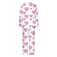 thumbnail image 5 of Rciityk Valentines Day Pajamas Women - Pajama Sets for Women 2 Piece - Casual Long Sleeve Crew Neck Top and Pants Pjs Sets Nightwear Loungewear, 5 of 6