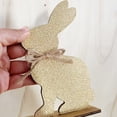 thumbnail image 5 of AZXY Easter Decorations, DIY Wooden Bunny Figurine with Wreath & Easter Eggs Set, Glittered Tabletop Centerpiece for Home Office Indoor Party, Festive Holiday Gift for Kids & Spring Decor, 5 of 7