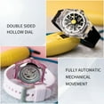 thumbnail image 4 of BOZLUN Watches for Men Skeleton Automatic Mechanical Watch Luxury Dress Stainless Steel Waterproof Luminous Wrist Watches, 4 of 7