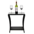 thumbnail image 5 of Table d'Appoint pour Porche, Table en Osier avec Rangement, Tables d'Appoint Carrées pour Patio Jardin Porche, Noir, 5 of 5