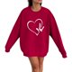 thumbnail image 2 of Gibobby Temperamento Pullover Top Sudadera con capucha de manga larga con cuello redondo y camisa para correr con estampado de amor para parejas para mujer (Rojo, XXL), 2 of 4