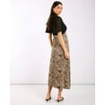 thumbnail image 5 of Animal Satin Mix Flutter Sleeve Midi Dress, 5 of 8