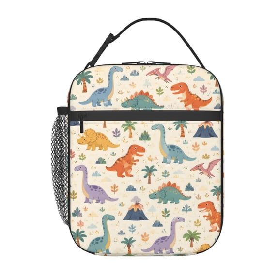 Cute Dinosaur Lunch Bag Reusable Thermal Lunch Tote with Handle for Women and Men