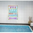 thumbnail image 5 of Swimming Pool Rules Sign Pool House Decor Sign Funny Swimming Pool Area Metal Sign Outdoor Swimming Pool Decor Sign 8x12 inch, 5 of 13